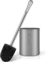 Toilet Brush and Holder Compact Size Toilet Bowl Brush with Stainless St... - £19.59 GBP