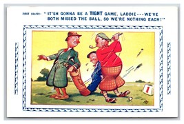 Bamforth Golf Comic We&#39;ve Both Missed The Ball UNP DB Postcard S2 - £3.91 GBP