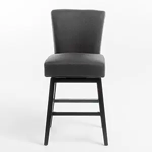 Christopher Knight Home Tracy Fabric Swivel Barstool, 41.25&quot;, Dark Charcoal - $316.99