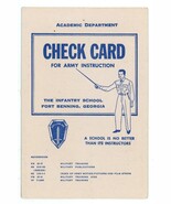 Check Card Army instruction 1960 vintage US training military  - $19.30 CAD