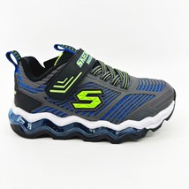 Skechers Skech Air Waves Charcoal Blue Kids Boys Sneakers - £35.84 GBP