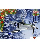 RARE CHRISTMAS ORNAMENT SILVER NAA P-51 MUSTANG AIRCRAFT CUSTOM LIMITED ... - £46.24 GBP