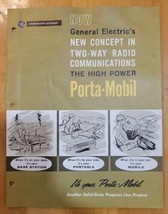 GENERAL ELECTRIC PHAMPLET - ECR-1162 - 2 WAY RADIO PORTA-MOBIL  - $9.91