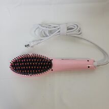 Oak Leaf Hair Brush Straightener PINK Electric Heated Straightener Brush - $25.03 CAD