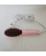 Oak Leaf Hair Brush Straightener PINK Electric Heated Straightener Brush - $326.31 MXN