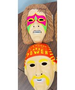 HULK HOGAN/ULTIMATE WARRIOR WCW WWE WF WRESTLER PVC MASK DUO - $361.64 MXN