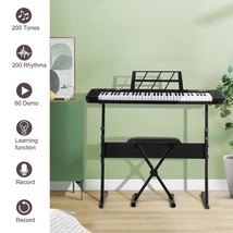 61-Key Portable Electronic Keyboard Piano With Stand, Stool, Headphones - £116.11 GBP