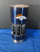 New Nfl Stainless Steel Blue Denver Broncos Heavy Duty Ultra Tumbler Cup 20 Oz - £18.14 GBP