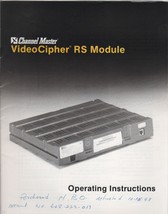 Channel Master VideoCipher RS Module Operating Instructions 1993 - $4.00