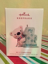 Hallmark 2018 Ornament My 1st Christmas New Ship Free Polar Bear - £23.59 GBP