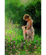 16x24 inches Child  stretched Oil Painting Canvas Art Wall Decor modern02D - $277.48 CAD