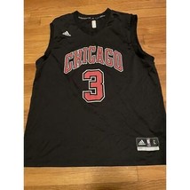 Dwyane Wade Chicago Bulls NBA Size Large Adidas Jersey Black - $32.85