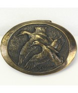 David A Bortner Ducks Unlimited Brass Belt Buckle Lee Le Blanc 1978 - $14.70