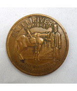 Antique Green River Whiskey token coin lucky 1920s - $456.94 MXN