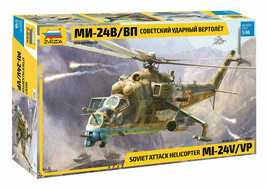 Soviet attack helicopter MI-24  - Model Kit 1/48 - Zvezda 4823 - £50.62 GBP