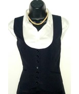 Ann Taylor - Women&#39;s Pinstriped Vest (Black) - £38.25 GBP