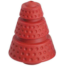 Hard Rubber Dog Toy - Small Cosmic Cone Rocket Red - Tough Toys for Ruff... - £8.82 GBP