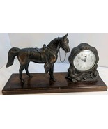 VTG Hopalong Cassidy Spartus Horse Mantel Clock - 1950&#39;s Galter Products... - $98.01