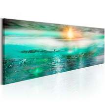 Tiptophomedecor Stretched Canvas Landscape Art - Sapphire Sea - Stretched &amp; Fram - £71.93 GBP+