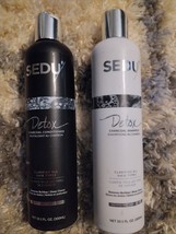 Sedu Detox Charcoal Shampoo &amp; Conditioner Set Clarifying 10.1 oz Removes Buildup - £14.93 GBP