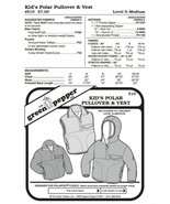 Kids Polar Pullover &amp; Vest Jacket Coat #510 Sewing Pattern (Pattern Only) - $12.56 CAD