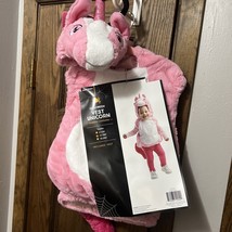Baby Pink Unicorn Hooded Bubble Vest Halloween Costume Size 12-18 mo NWT - $25.62