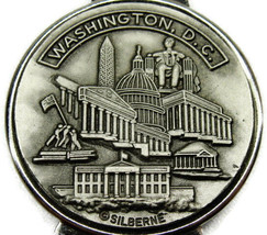 Washington DC Silberne Money Clip Vintage Pewter White House Capitol Cash Holder - £29.71 GBP