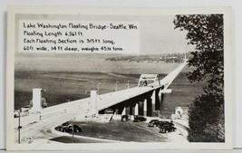 Seattle Lake Washington Floating Bridge Rppc c1940s Postcard O3 - £8.36 GBP