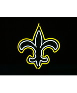 NFL New Orleans Saints Football Beer Bar Neon Light Sign 15&quot; x 14&quot; - £390.13 GBP