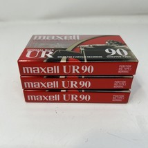 Maxell UR 90 Minutes Normal Bias UR Blank Audio Cassette Tapes Lot 3 NEW SEALED - £4.63 GBP