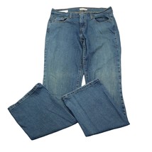 Levis Jeans Women 12 Blue 514 Bootcut Mid Rise Button Zip Medium Wash Denim Pant - £23.26 GBP