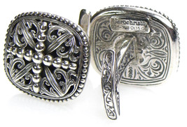  Gerochristo 7092 - Solid Sterling Silver Medieval-Byzantine Cross Cufflinks  - £279.42 GBP