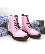 Dr. Martens 1460 Pink Patent Leather Lamper Lace Up Boots Size 10 NIB - £116.58 GBP