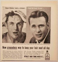 1957 Print Ad Vitalis Hair Tonic Doak Walker Football Detroit Lions - £8.25 GBP