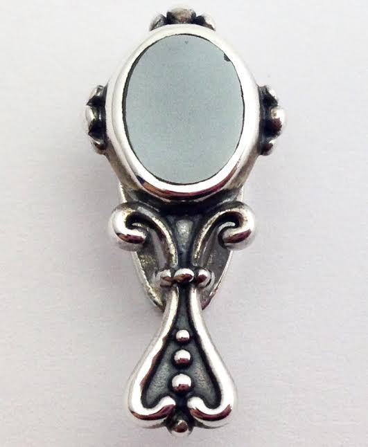 Authentic Lori Bonn Bons 925 Silver Hello, Beautiful Hematite Charm 2128... - $37.99