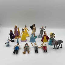 Disney Princess &amp; Prince Figures Lot Belle Cinderella Rapunzel Cake Toppers - £12.92 GBP