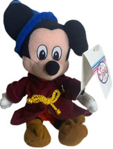 Disney Store Fantasia Mickey Mouse Sorcerer Plush Bean Bag Beanie With Tag - $8.60