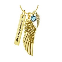 Angel Wing Golden Jewelry Urn - Free Love Charms™ - £36.05 GBP