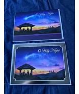 2 Christmas Cards O Holy Night Regular + Border Version New - $9.89