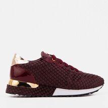 The Scarlet Burgundy Leather Women Sneaker image 2