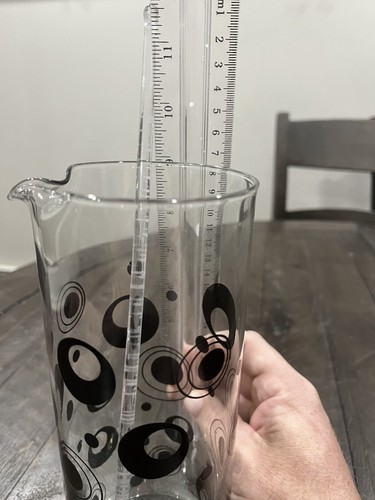 Retro Black Circles Martini Pitcher With Stir Stick Polka Dots Barware Item image 7