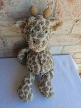 Jellycat Dapple Giraffe Plush Stuffed Animal Cream Tan Brown Spots 17&quot; - £50.62 GBP