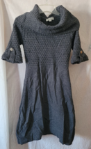 Women's Merona Dress Size XS 3/4 Sleeve Cowl Neck Charcoal Grey Knee Length - $16.99