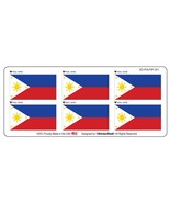 PHILIPPINES Flags (6 Pack) Hard Hat Printed Sticker (size: 2" x 1") - $8.90