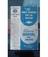 1941 Chevy truck owners manual --old original book  - $34.95