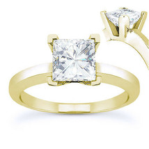 Square Forever ONE D-E-F Moissanite Solitaire Engagement Ring in 14k Yellow Gold - £552.72 GBP+