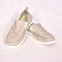 Crocs Santa Cruz 2 Luxe Canvas Slip On Loafers Shoes Mens Size 9 Grey - £13.30 GBP
