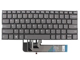 US Gray English Backlit Laptop Keyboard (without palmrest) for Lenovo Yoga C740- - £34.01 GBP