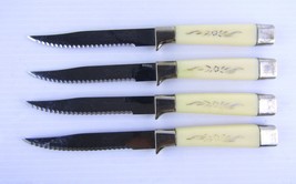 Regent Sheffield Desert Flower 4 Piece Cutlery Steak Knives Set Vintage ... - $10.85