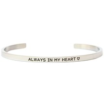 Always in my Heart Cuff Bangle Bracelet - £7.81 GBP